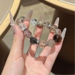 天然 红兔毛水晶 黑金超七 茶晶 幽灵 白阿塞 多宝手链高级感手串