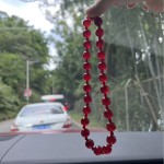 7A鸽血红安可拉红高品质天然红玉髓红玛瑙双圈设计感手链手串