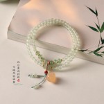 天然东陵玉手串红玛瑙琉璃莲蓬玉石串珠新中式转运竹节手链女批发