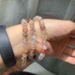 7mm左右天然黑金超七三圈手链手串