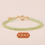 天然草莓晶手链夏女生桃花甜美简约百搭3mm极细水晶手串饰品批发