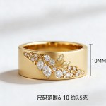 欧美temu跨境新款热卖饰品气质叶子马眼锆石戒指时尚百搭订婚女戒
