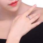 跨境电商轻奢精致手饰货源欧美镀白金蝴蝶戒指 微镶锆石时尚饰品