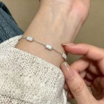 白月光~贝母小方糖手链女S925纯银镀18K金清冷高级感精致轻奢手饰