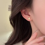 S925纯银镀18K金白色滴釉蝴蝶项链女超仙气质百搭高级感小众项饰