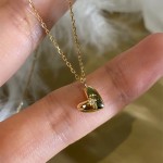 S925纯银镀16K金八芒星爱心吊坠项链女小众设计轻奢高级百搭锁骨