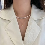 S925纯银镀16K金八芒星爱心吊坠项链女小众设计轻奢高级百搭锁骨
