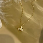S925纯银镀16K金八芒星爱心吊坠项链女小众设计轻奢高级百搭锁骨