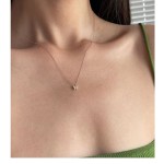 S925纯银蝴蝶项链女镶锆石镀14k金色欧美热销小众亚马逊热卖新款