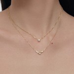 幸运绳结925纯银镀18K金打结缠绕个性叠戴项链女精致高级感锁骨链