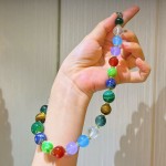 高品12mm大颗粒石英岩天然白水晶青金石虎眼石玛瑙项链锁骨链手链