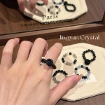 原创设计暗黑系灰月光蓝虎眼小众直播货源批发个性天然水晶戒指女