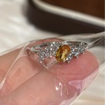 新款洗手免摘天然黄水晶转运偏财 戒指开口可调节紫水晶指环女