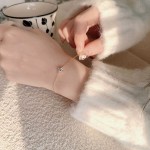 S925纯银18K金手链女简约经典必入单钻超百搭气质ins叠戴款手饰