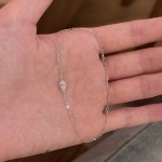 S925纯银镀18K金马眼钻手链女简约时尚百搭日常基础款小众手饰品