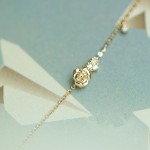 玫瑰花手链心形S925纯银镀14k金法式女小钻细跨境热卖小红书新款