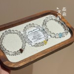 露思同款原创设计水晶天然库克海蓝宝黄水晶夏季淡人感串珠手链