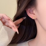 S925纯银镀18K金蕾丝边小花耳钉日系精致高级感百搭日常小众耳饰