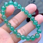 天然绿草莓晶手链 水晶DIY饰品批发阳绿草莓晶直播供货 工厂批发
