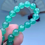 天然绿草莓晶手链 水晶DIY饰品批发阳绿草莓晶直播供货 工厂批发