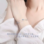 星辰大海银手链女ins小众设计轻奢蓝水晶闺蜜生日七夕礼物送女友