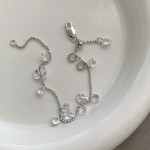 S925纯银满天星立方氧化锆石手链女碎泪星河水滴时尚百搭高级感