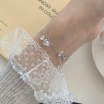 S925纯银满天星立方氧化锆石手链女碎泪星河水滴时尚百搭高级感