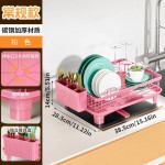 跨境沥水碗架厨房台面碗碟收纳架餐具筷子收纳盒亚马逊碗筷沥水架