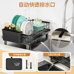 跨境沥水碗架厨房台面碗碟收纳架餐具筷子收纳盒亚马逊碗筷沥水架