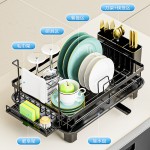 跨境沥水碗架厨房台面碗碟收纳架餐具筷子收纳盒亚马逊碗筷沥水架