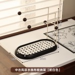 中古风厨房抹布架家用水槽洗碗海绵沥水架窗台置物架毛巾收纳挂架