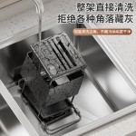 跨境厨房刀具收纳架台面式斜插刀座多功能碳钢刀架沥水置物架批发