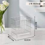 不锈钢沥水收纳篮厨房置物架碗碟水果杂物整理筐可厨房收纳置物架