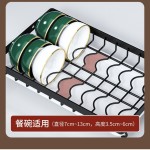 跨境厨房置物架碗盘碗碟收纳架多层沥水碗架多功能台面碗筷收纳盒