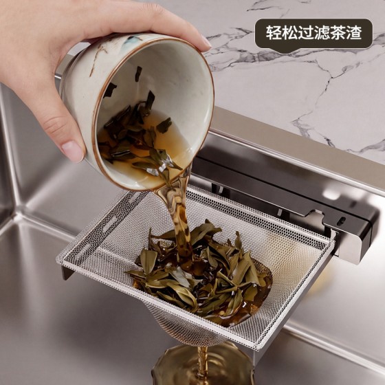 厨房水槽折叠过滤网架一次性剩饭剩菜洗碗池垃圾沥水篮置物架
