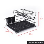 厨房沥水碗架架双层家用碗筷置物架台面晾放碗碟碗盘收纳架沥碗架
