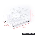 厨房沥水碗架架双层家用碗筷置物架台面晾放碗碟碗盘收纳架沥碗架