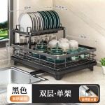 厨房沥水置物架碗柜多功能碗筷碗盘餐具收纳家用台面碗碟收纳盒