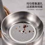 304不锈钢滤油壶家用大容量储油罐分离油渣壶带过滤网炸油渣锅杯