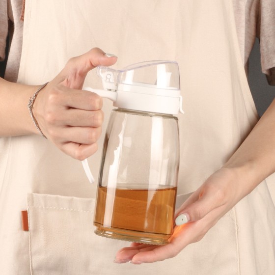 玻璃油壶自动开合厨房家用油罐不挂防漏酱油瓶醋油瓶调料油瓶日式