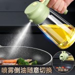 跨境两用油壶防漏油罐喷油壶家用玻璃酱油醋调料瓶雾化油瓶喷油壶