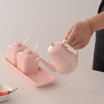 北欧陶瓷油壶家用油罐带盖油瓶厨房用品调味瓶酱油壶醋壶调料瓶套