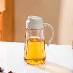 美之众玻璃油壶防漏自动开合厨房酱油醋瓶不挂油重力瓶调料罐带勺