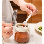 美之众玻璃油壶防漏自动开合厨房酱油醋瓶不挂油重力瓶调料罐带勺