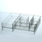 厨房置物架窄长条瘦高透明亚克力橱柜抽屉餐具碟下水槽锅具收纳盒