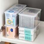 卫生间收纳盒透明带盖浴室置物架厕所化妆品卫生巾姨妈巾箱子