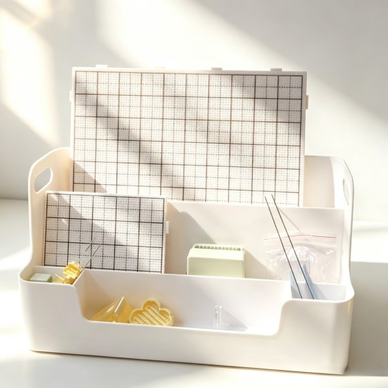 多功能桌面收纳整理盒拼豆工具收纳拼豆板学生文具手账化妆品收纳