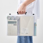 日本A4文件盒办公A5票据整理盒档案盒资料夹证书证件说明书收纳盒