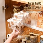 透明收纳盒带轮厨房整理盒橱柜调味料杂物零食储物盒加厚亚克力盒