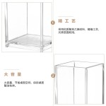 亚克力笔筒收纳盒学生宿舍桌面摆件办公室高颜值大容量透明收纳筒